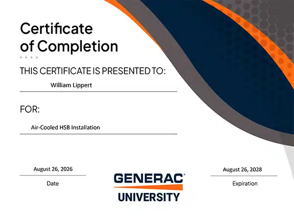 Generac certified